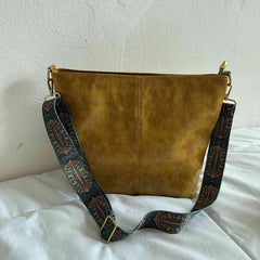 Vintage Crossbody Bag Large Capacity Hobo Bag Faux Leather Shoulder Bag