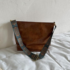 Vintage Crossbody Bag Large Capacity Hobo Bag Faux Leather Shoulder Bag
