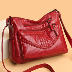 Braided Zipper Shoulder Bag Crossbody Bag Women