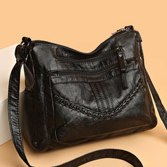 Braided Zipper Shoulder Bag Crossbody Bag Women