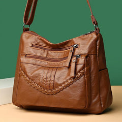 Braided Zipper Shoulder Bag Crossbody Bag Women