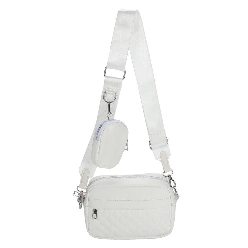 Solid Quilted Crossbody Bag Large Capacity Casual Shoulder Bag