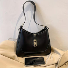 Vintage Shoulder Bag Underarm Purse Faux Leather Handbag
