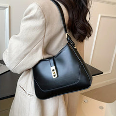 Vintage Shoulder Bag Underarm Purse Faux Leather Handbag
