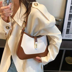 Vintage Shoulder Bag Underarm Purse Faux Leather Handbag