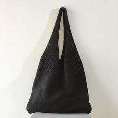 Retro Hollow Crochet Bag Large Capacity Shopping Bag Women's Woven Shoulder Bag