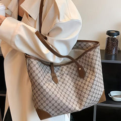 Graphic Print Shoulder Tote Bag Large Capacity Tote Bag For Women