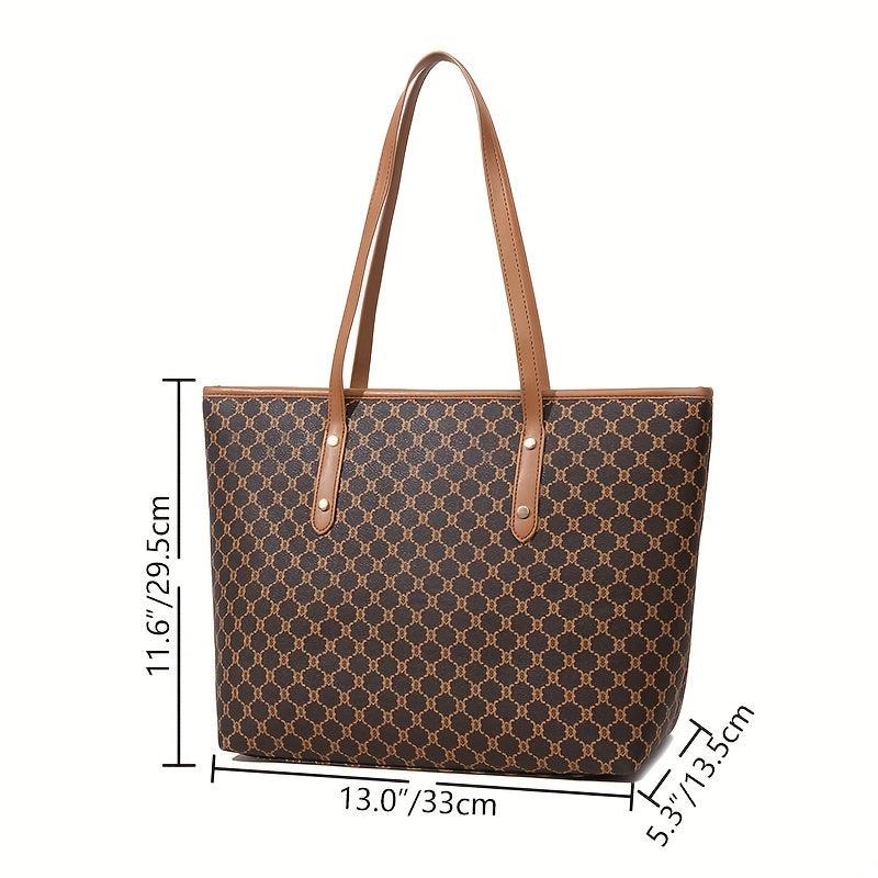 Graphic Print Shoulder Tote Bag Large Capacity Tote Bag For Women