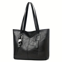 Vintage Patchwork Tote Bag Shoulder Handbag Large Capacity PU Leather