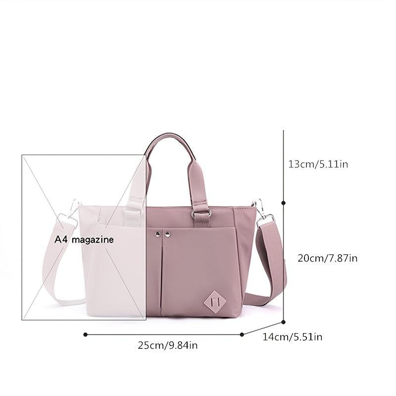 Oxford Cloth Pockets Hand Bag Lightweight Casual Shoulder Bag Large Capacity Bag