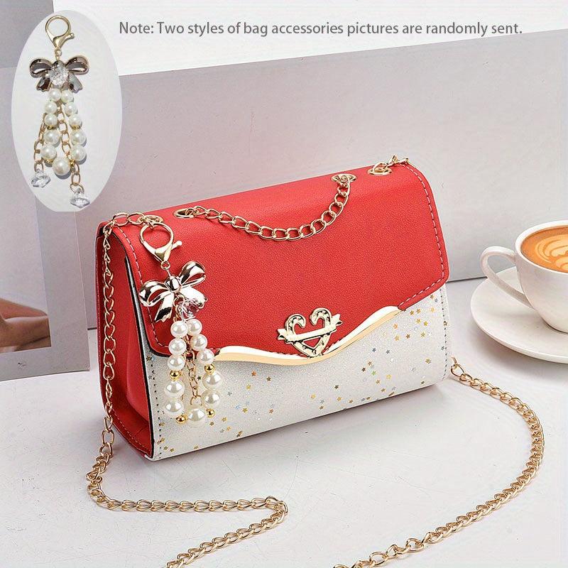 Star Sequins Crossbody Bag Chain Shoulder Bag for Women