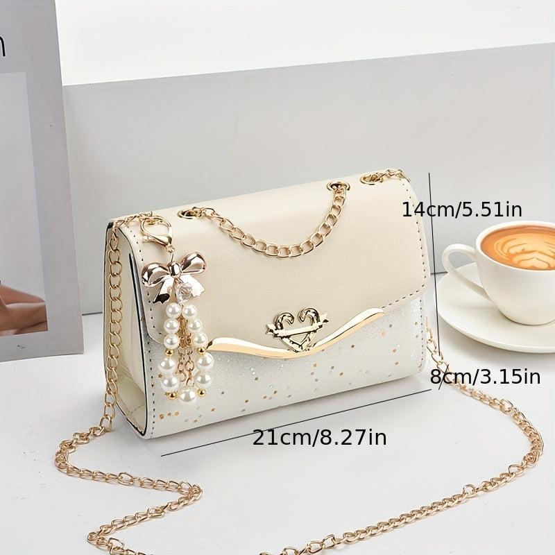 Star Sequins Crossbody Bag Chain Shoulder Bag for Women