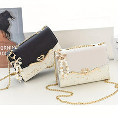 Star Sequins Crossbody Bag Chain Shoulder Bag for Women