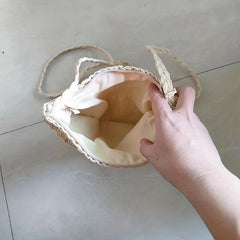 Woven Crossbody Bag Straw Shoulder Bag Small Capacity Vacation Bag For Women