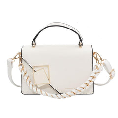 Metal Decor Handbags Chain Crossbody Bag Square Purses