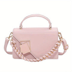 Metal Decor Handbags Chain Crossbody Bag Square Purses