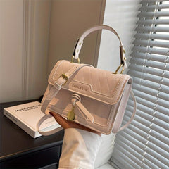 Argyle Embossed Crossbody Bag Small Flap Square Purse