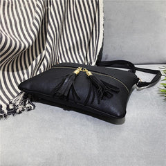 Tassel Zipper Pocket Crossbody Bag Women's Shoulder Bag