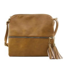 Tassel Zipper Pocket Crossbody Bag Women's Shoulder Bag