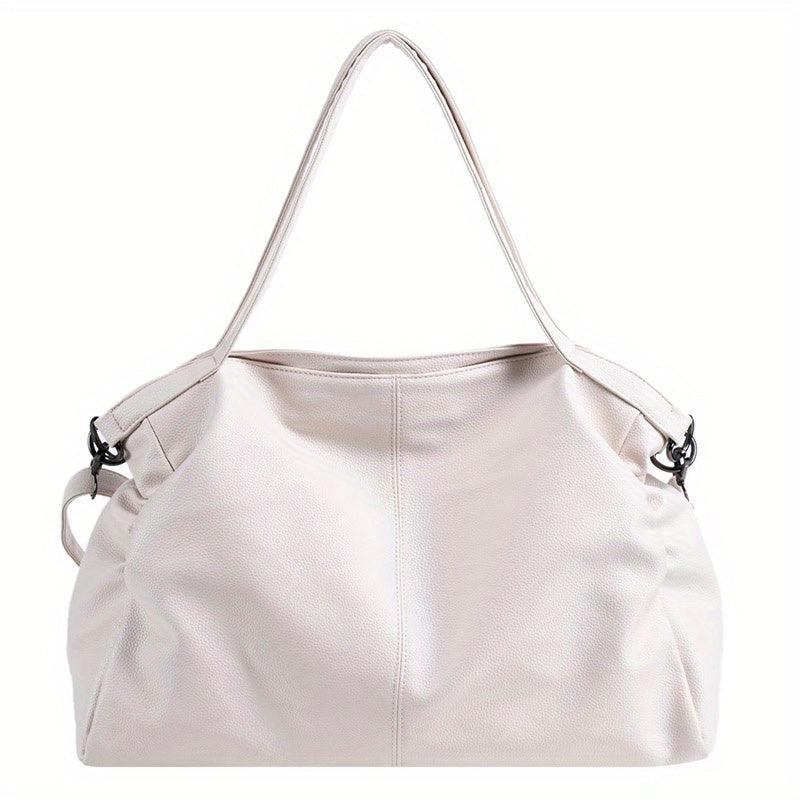 Solid Soft PU Leather Shoulder Bag All Match Large Capacity Bag