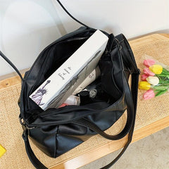 Solid Soft PU Leather Shoulder Bag All Match Large Capacity Bag
