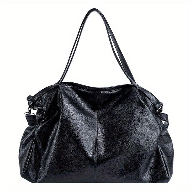 Solid Soft PU Leather Shoulder Bag All Match Large Capacity Bag