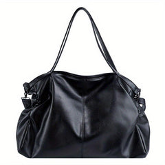 Solid Soft PU Leather Shoulder Bag All Match Large Capacity Bag