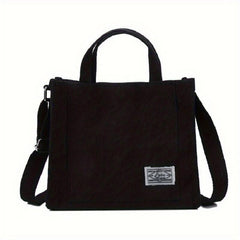 Corduroy Tote Bag Crossbody Handbag for Work School