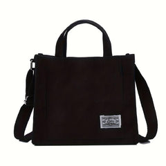 Corduroy Tote Bag Crossbody Handbag for Work School