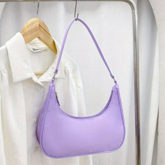 Nylon Solid Crescent Bag All Match Minimalist Underarm Bag Baguette Bag