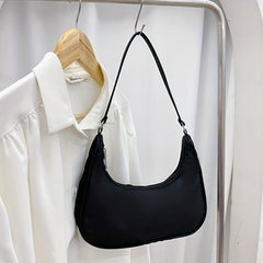 Nylon Solid Crescent Bag All Match Minimalist Underarm Bag Baguette Bag