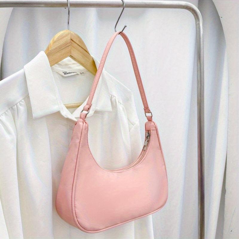 Nylon Solid Crescent Bag All Match Minimalist Underarm Bag Baguette Bag