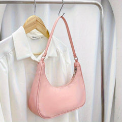 Nylon Solid Crescent Bag All Match Minimalist Underarm Bag Baguette Bag