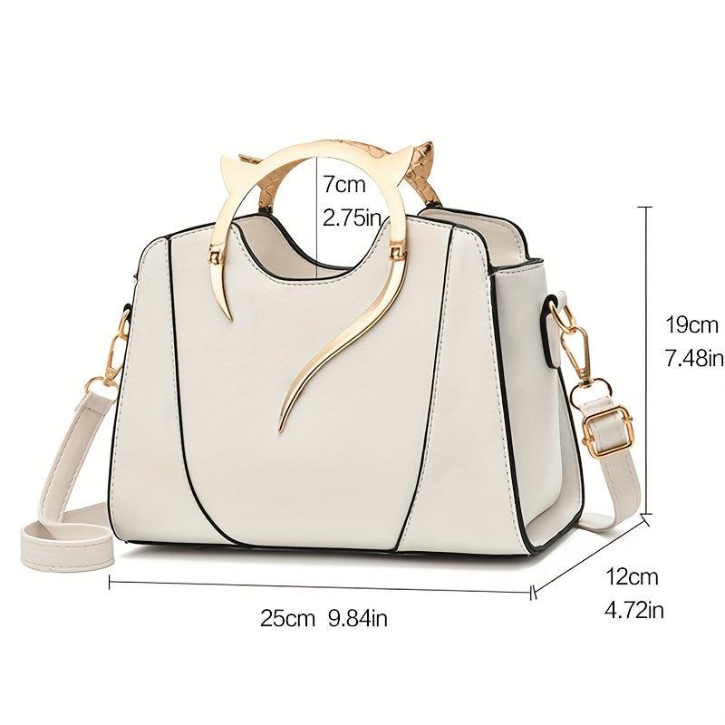 Cat Ear Top Handles Shoulder Bag Women's All Match Tote Satchel