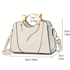 Cat Ear Top Handles Shoulder Bag Women's All Match Tote Satchel