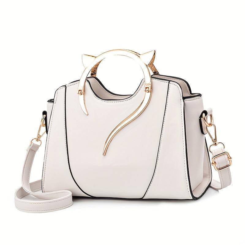 Cat Ear Top Handles Shoulder Bag Women's All Match Tote Satchel