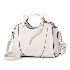 Cat Ear Top Handles Shoulder Bag Women's All Match Tote Satchel