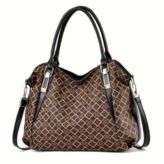 Vintage Geometric Pattern Tote Bag Classic Shoulder Bag