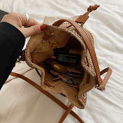 Straw Woven Crossbody Bag Beach Shoulder Bag