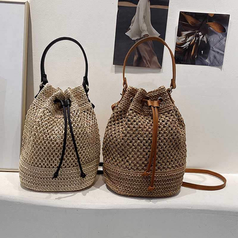 Straw Woven Crossbody Bag Beach Shoulder Bag