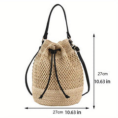 Straw Woven Crossbody Bag Beach Shoulder Bag