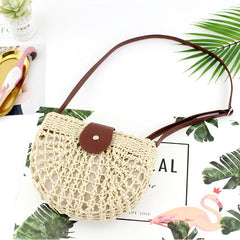 Straw Braided Shoulder Crossbody Bag for Women