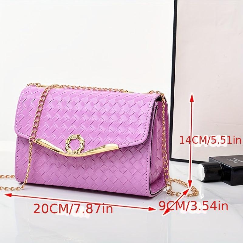 Stylish Crossbody Bag with Pearl Flap - Women's Shoulder Handbag