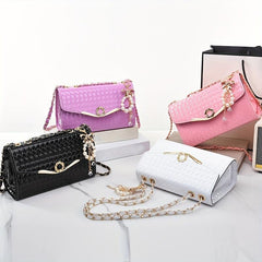 Stylish Crossbody Bag with Pearl Flap - Women's Shoulder Handbag