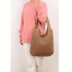 Niche Woven Bag Single Shoulder Crochet Beach Bag