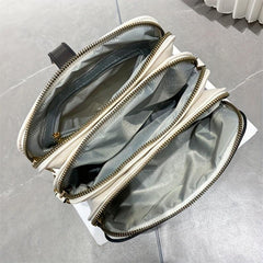 Buckle Decor Crossbody Bag Women's Zipper Clutch Purse Small Shoulder Bag