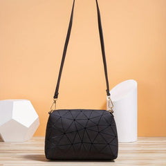 Geometric Pattern Shoulder Bag Stylish Zipper Crossbody Bag