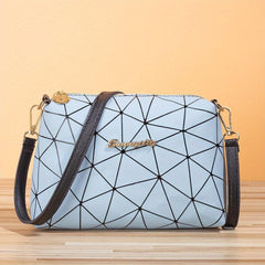 Geometric Pattern Shoulder Bag Stylish Zipper Crossbody Bag