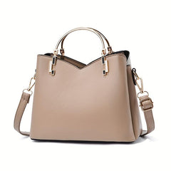 Colorblock Bucket Bag Metal Tassel Crossbody Shoulder Bag