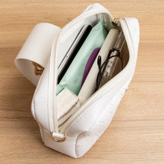 Mini Embossing Crossbody Pillow Bag PU Leather Textured Bag